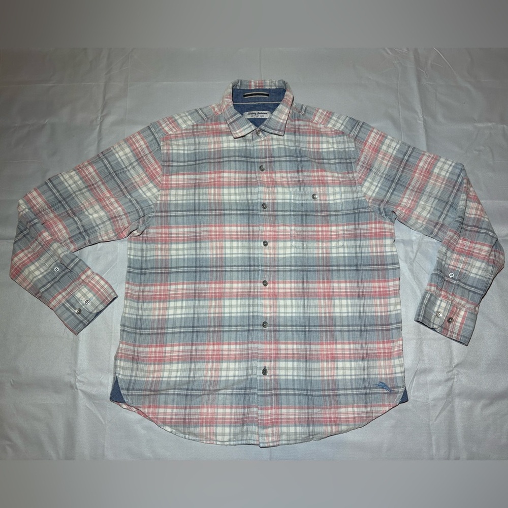 Tommy Bahama Coastline Cord Carmel Plaid Shirt Men’s Size L